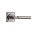 IVER Berlin Door Lever Handle On Chamfered Square Rose | Passage Lever Set Only | 7 Finishes - Satin Nickel