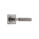 IVER Brunswick Door Lever Handle On Chamfered Square Rose | Passage Lever Set Only | 4 Finishes - Satin Nickel