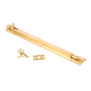 Scope Necked Barrel Bolt Heavy Duty Brass Shoot With Screws Satin Brass EA - primehardware