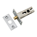 IVER Privacy Bolt Round | 45mm Backset - Brushed Chrome