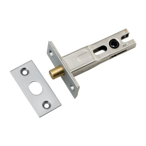 IVER Privacy Bolt Round | 60mm Backset - Brushed Chrome