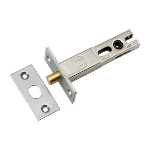 IVER Privacy Bolt Round | 70mm Backset - Brushed Chrome