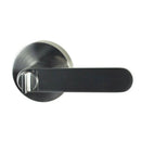 NIDUS Spring Round Rose Radius End Door Lever Privacy Set | 4 Finishes - Brushed Nickel