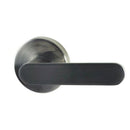 NIDUS Spring Round Rose Radius End Door Lever Passage Set | 3 Finishes - Brushed Nickel