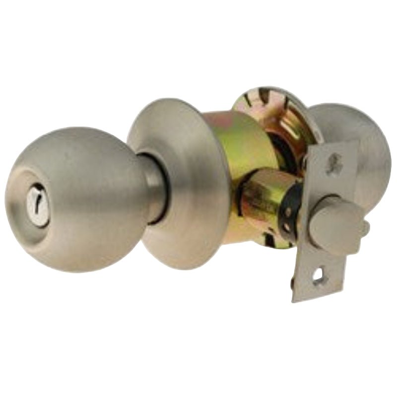 Brava Urban Cylindrical Entrance Knob Set Lw4 Profile Kd With Adjustable 60/70mm Backset Satin Stainless Steel - Brc3600b BRC3600B - primehardware
