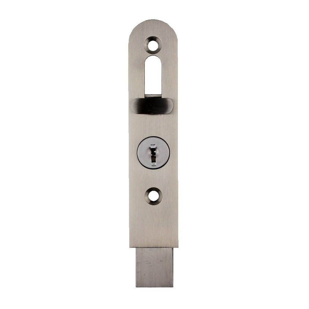 BRIO WINDOW FLUSH BOLT LOCKABLE SATIN NICKEL 110X24MM 360ESN-1