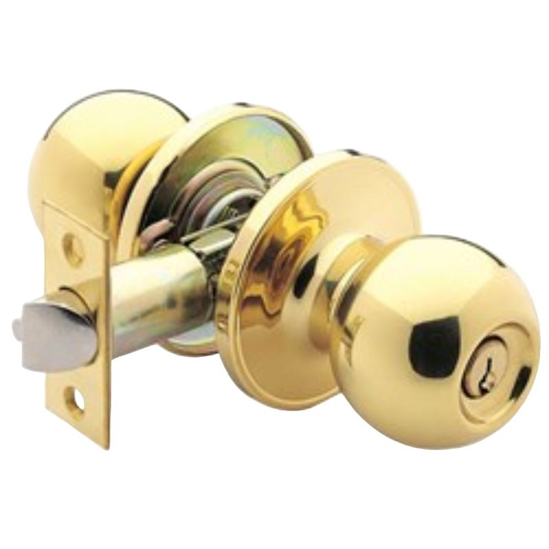 Brava Urban Tiebolt Entrance Knob Set Lw4 Profile Kd With Adjustable 60/70mm Backset Polished Brass - Brt3700b BRT3700B
