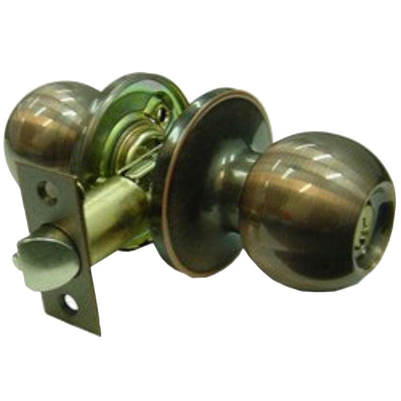 Brava Urban Tiebolt Entrance Knob Set Lw4 Profile Kd With Adjustable 60/70mm Backset Antique Copper - Brt3900b  BRT3900B