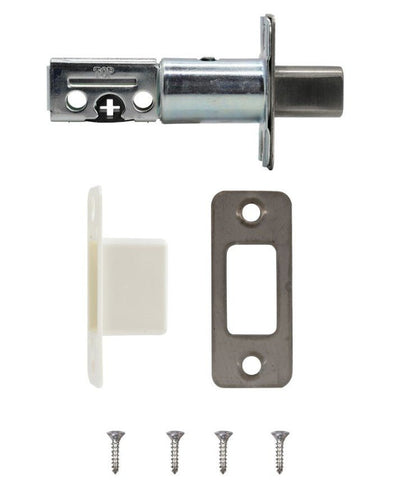 Door lock mechanism with components on a white background