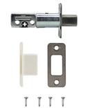 Door lock mechanism with components on a white background