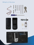 Lock installation kit with components and McGraw-Hill Locks branding on a light blue background.