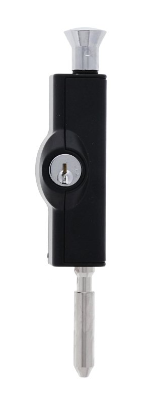 Carbine CBS C500 Wafer Patio Bolt, C4 Wafer Keyed Alike KA2, Poly Bag, Black - primehardware