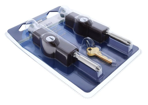 Carbine CBS C500 Wafer Patio Bolt, C4 Wafer No Barrel , Twin Display Pack, Brown - primehardware