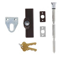 Carbine CBS C500 Wafer Patio Bolt, C4 Wafer Keyed Alike KA2, Poly Bag, Brown - primehardware