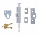 Carbine CBS C500 Wafer Patio Bolt, C4 Wafer Keyed Alike KA1, Poly Bag, Chrome Plate - primehardware