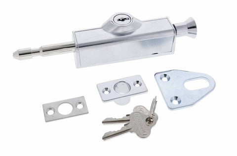 Carbine CBS C500 Wafer Patio Bolt, LF Keyed Alike KA1, Poly Bag, Chrome Plate - primehardware