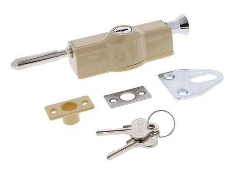 Carbine CBS C500 Wafer Patio Bolt, LF Keyed Alike KA1, Poly Bag, Doeskin - primehardware