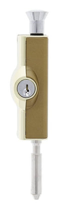 Carbine CBS C500 Wafer Patio Bolt, C4 Wafer Keyed Alike KA1, Poly Bag, Polished Brass - primehardware