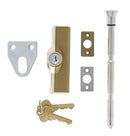 Carbine CBS C500 Wafer Patio Bolt, C4 Wafer Keyed Alike KA1, Poly Bag, Polished Brass - primehardware