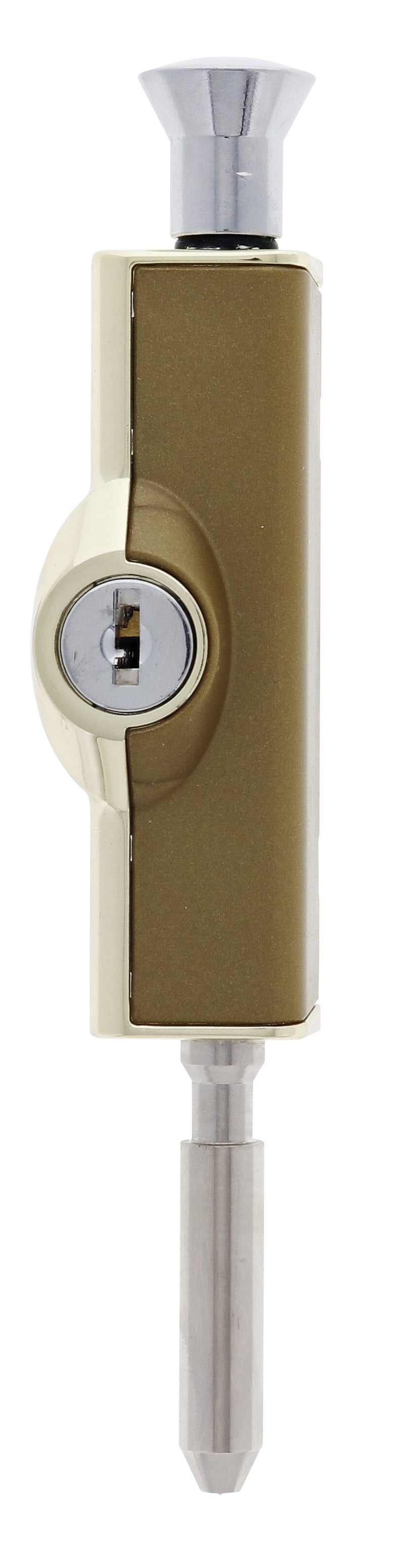 Carbine CBS C500 Wafer Patio Bolt, LF Keyed Alike  KA1, Poly Bag, Polished Brass