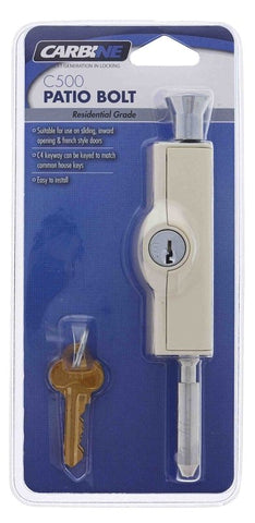 Carbine CBS C500 Wafer Patio Bolt, C4 Wafer Keyed Alike KA1, Display Pack, Primrose - primehardware