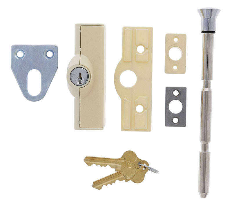 Carbine CBS C500 Wafer Patio Bolt, C4 Wafer Keyed Alike  KA1, Poly Bag, Primrose