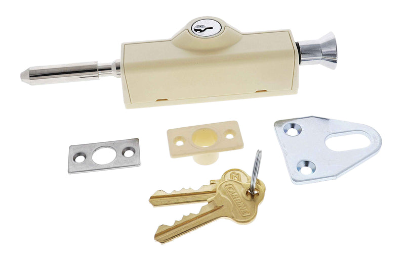Carbine CBS C500 Wafer Patio Bolt, C4 Wafer Keyed Alike  KA1, Poly Bag, Primrose