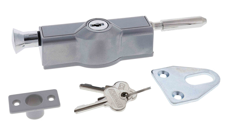 Carbine CBS C500 Wafer Patio Bolt, LF Keyed Alike  KA1, Poly Bag, Silver
