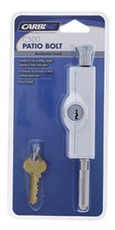 Carbine CBS C500 Wafer Patio Bolt, C4 Wafer Keyed Alike KA1, Display Pack, White - primehardware