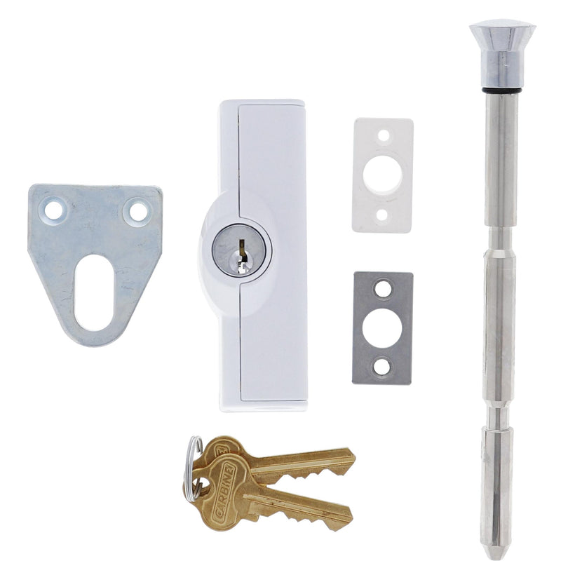 Carbine CBS C500 Wafer Patio Bolt, C4 Wafer Keyed Alike  KA2, Poly Bag, White