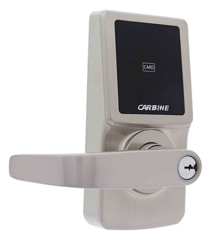 Carbine CEL - 3in1 Electronic Leverset, Less batteries, Boxed, Satin Nickel - primehardware