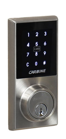 Carbine CEL2 - 3in1 Electronic Standalone Deadbolt , Less batteries, Boxed, Satin Nickel - primehardware