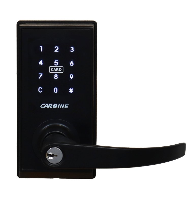 Carbine CEL2 - 3in1 Standalone fire door Electronic Leverset, Less batteries, Boxed, Matte Black - primehardware