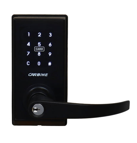 Carbine CEL2 - 3in1 Standalone fire door Electronic Leverset, Less batteries, Boxed, Matte Black - primehardware