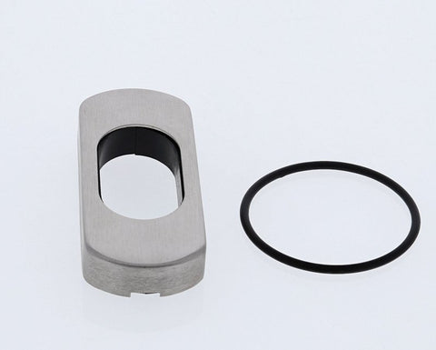 Carbine Acrobat escutcheon for oval cylinder rectangular satin chrome - primehardware