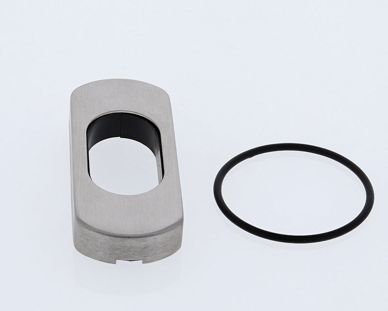 Carbine Acrobat escutcheon for oval cylinder rectangular satin chrome