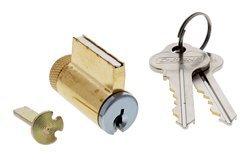 Carbine 8221 PD Cylinder incl PE PD tailpiece (no classroom), 6 pin, C4 Keyed to Differ , Satin Chrome - primehardware