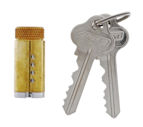 Carbine 8221 PD Cylinder Less tail, 6 pin, C4 Keyed Alike KA2, Satin Chrome - primehardware