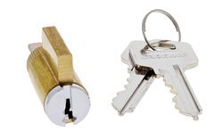 Carbine 8221 PD Cylinder , 5 pin, Tes5 Keyed to Differ , Chrome Plate - primehardware