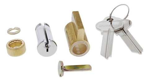 Carbine 8221 PD Cylinder Unassembled, 6 pin, C4 , Satin Chrome - primehardware