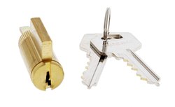 Carbine 8221 PD Cylinder , 5 pin, Tes5 Keyed to Differ , Polished Brass