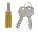 Carbine 8221 PD Cylinder , 5 pin, Tes5 Keyed to Differ , Polished Brass - primehardware