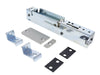 Carbine Acrobat latching strike with aluminium face plate satin chrome - primehardware