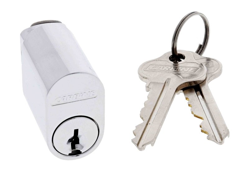 Carbine Oval Cylinder, 6 pin X Cam, C4 Keyed Alike KA25, Boxed, Chrome Plate - primehardware