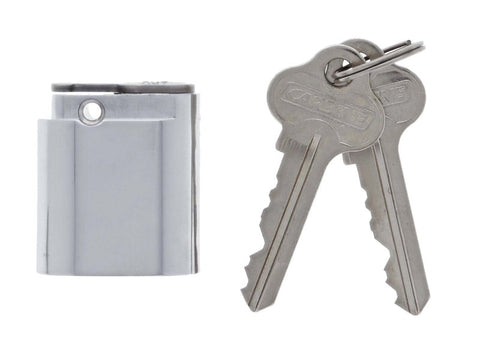 Carbine Oval Cylinder, 6 pin R Cam, C4 Keyed to Differ , Boxed, Satin Chrome - primehardware