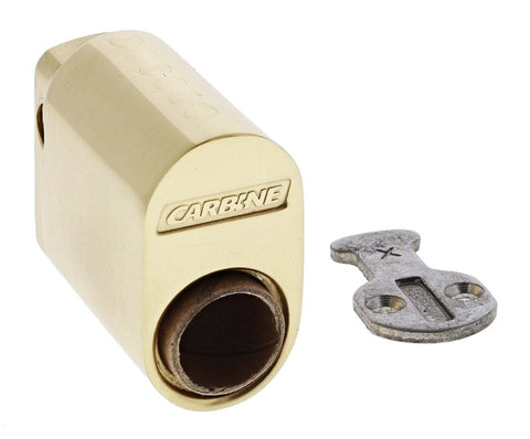 Carbine Oval Cylinder Housing, X Cam 6 pin, , Boxed, Polished Brass - primehardware