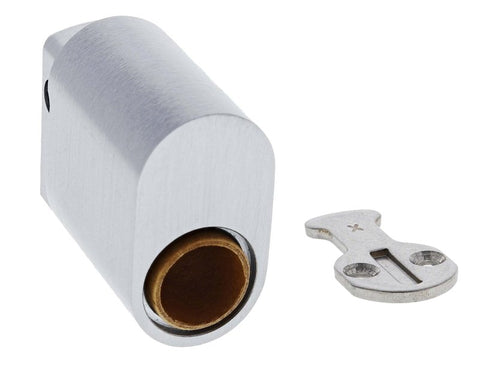 Carbine Oval Cylinder Housing, X Cam 6 pin, Non stamped, Boxed, Satin Chrome - primehardware