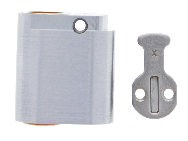 Carbine Oval Cylinder Housing, X Cam  6 pin, Non stamped, Bulk Pack 20, Satin Chrome