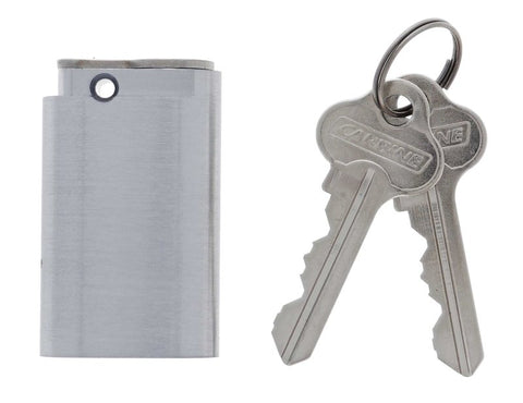 Carbine Oval Cylinder, 6 pin 48mm cylinder X Cam, C4 Keyed Alike KA1, Boxed, Satin Chrome - primehardware