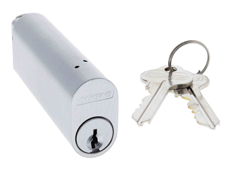 Carbine Oval Cylinder, 6 pin 76mm cylinder  X Cam, C4 Keyed to Differ , Boxed, Satin Chrome